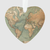  Oude Antiek Wereldkaart Ornament (achterkant)