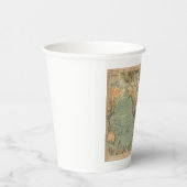  Oude Antiek Wereldkaart Papieren Bekers (Rechts)