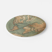  Oude Antiek Wereldkaart Papieren Bordje (Gekanteld)