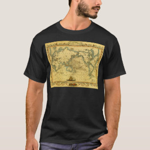 Oude Antiek Wereldkaart T-shirt