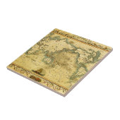 Oude Antiek Wereldkaart Tegeltje (Zijkant)