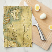 Oude Antiek Wereldkaart Theedoek (Quarter Fold)