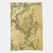 Oude Antiek Wereldkaart Theedoek (Verticaal)