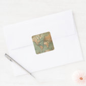 Oude Antiek Wereldkaart Vierkante Sticker (Envelop)