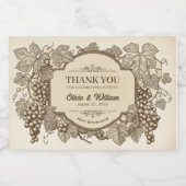 Oude Antieke Wijngaard Wijnstok Sparkling Wijnetiket (Enkel label)