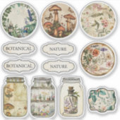 Oude Apotheek Botanische Junk Journal Stickers (Voorkant)
