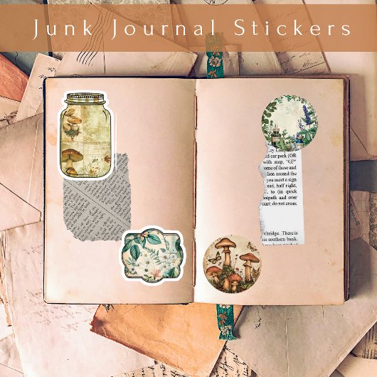 Oude Apotheek Botanische Junk Journal Stickers