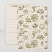 Oude Apotheek Familie Recept Kaarten (Voorkant / Achterkant)
