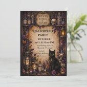 Oude Apotheek Halloween Feest Kaart (Staand voorkant)