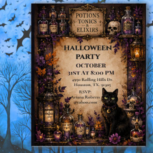 Oude Apotheek Halloween Feest Kaart