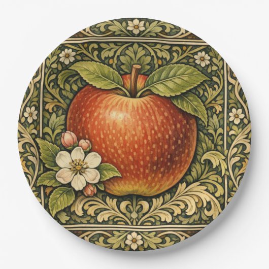 Oude appel schilderij  papieren bordje (Voorkant)