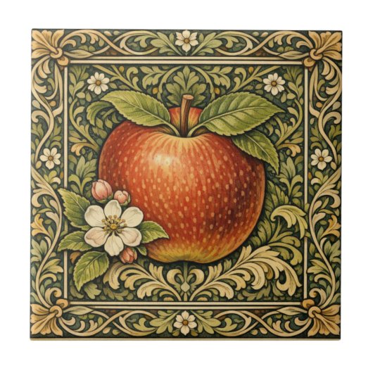 Oude appel schilderij  tegeltje (Voorkant)