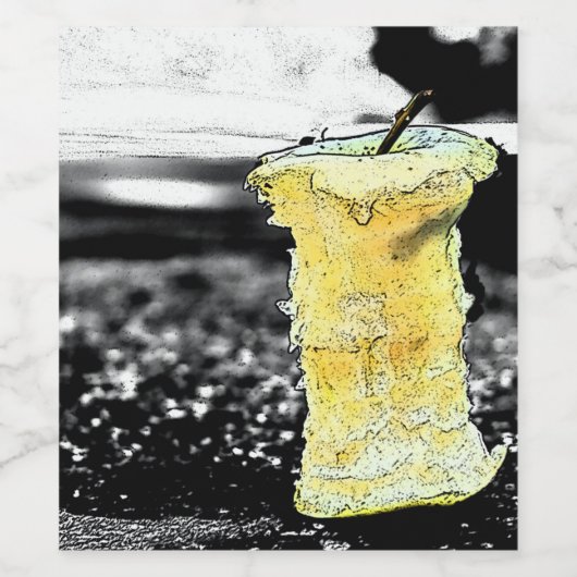 Oude appel wijn etiket (Enkel label)