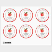 Oude appelboter pot Inmaaklabel Ronde Sticker (Vel)