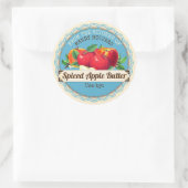 Oude appels uit de keuken van inmaaklabel ronde sticker (Tas)