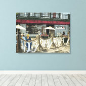 Oude Apple Box Cafe Waterverf Petaluma+Calif, Canvas Afdruk (Insitu (Houten vloer))