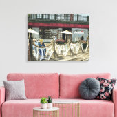 Oude Apple Box Cafe Waterverf Petaluma+Calif, Canvas Afdruk (Insitu (Woonkamer))