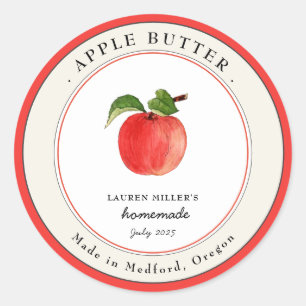 Oude Apple Butter pot etikettering voor inmaken Ronde Sticker