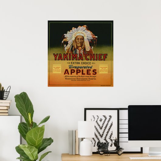  oude Apple Indian Fruit Crate Labels Poster (Thuiskantoor)