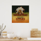 oude Apple Indian Fruit Crate Labels Poster (Keuken)