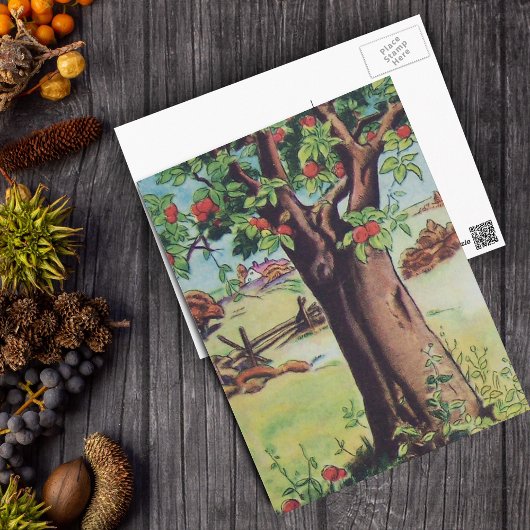  Oude Apple Tree Meadow Field Briefkaart