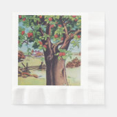 Oude Apple Tree Meadow Field Servetten (Voorkant)