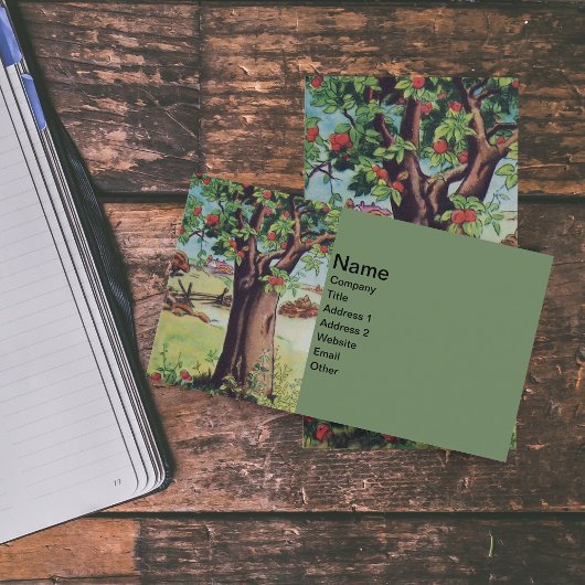 Oude Apple Tree Meadow Field Visitekaartje