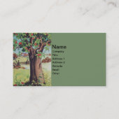 Oude Apple Tree Meadow Field Visitekaartje (Voorkant)