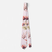 Oude aquarel bloemen en bladeren stropdas (Voorkant)