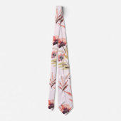 Oude aquarel bloemen en bladeren stropdas (Achterkant)