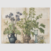 Oude aquarel Natuurlijke wilde bloem Tissuepapier (Voorkant)