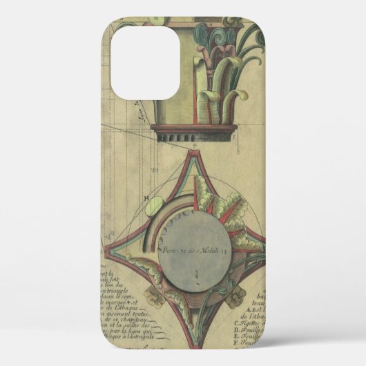 Oude architectuur, decoratieve hoofdletterkroon Case-Mate iPhone case (Achterkant)