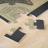Oude architectuur, decoratieve hoofdletterkroon legpuzzel (Zijkant)