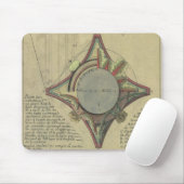 Oude architectuur, decoratieve hoofdletterkroon muismat (Met muis)
