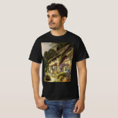 Oude architectuur, landhuis cottage t-shirt (Voorkant volledig)