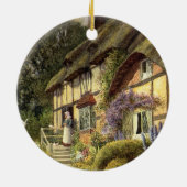 Oude architectuur, landhuisje keramisch ornament (Achterkant)