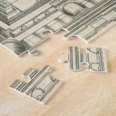 Oude architectuur, perspectief van binnenplaats me legpuzzel (Zijkant)