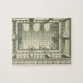 Oude architectuur, perspectief van de atriumbinnen legpuzzel (Horizontaal)