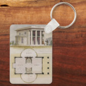 Oude architectuur, plattegrond en Griekse villa Sleutelhanger (Achterkant)