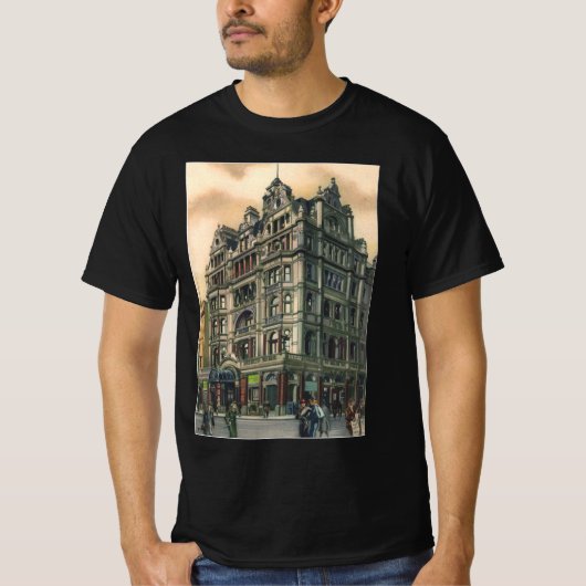Oude architectuur Queens Hotel Leicester Square T-shirt (Voorkant)