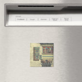 Oude architectuur, zuil met kroonlijstlijsten magneet (Insitu (Vaatwasser))