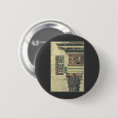 Oude architectuur, zuil met kroonlijstlijsten ronde button 5,7 cm (Voorkant /achterkant)