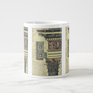 Oude architectuur, zuil met kroonlijstvorming grote koffiekop