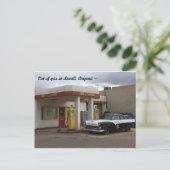 Oude Arizona-benzinestation Briefkaart (Staand voorkant)