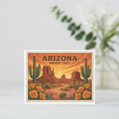 Oude Arizona Monument Valley Woestijn Reis Briefkaart (Staand voorkant)