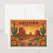 Oude Arizona Monument Valley Woestijn Reis Briefkaart (Voorkant / Achterkant)