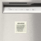 Oude Arkansas Kaart Kussen Magneet (Insitu (Vaatwasser))