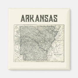 Oude Arkansas Kaart Kussen Magneet