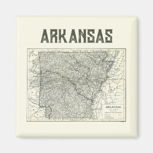 Oude Arkansas Kaart Kussen Magneet