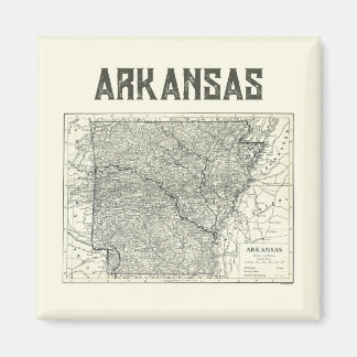 Oude Arkansas Kaart Kussen Magneet